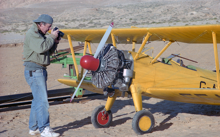 Terry Bridle photographs Stearman